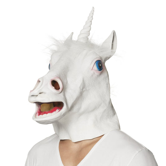 Masque Licorne Blanche - Déguisement Adulte Amusant