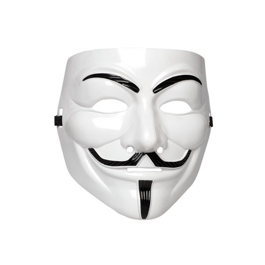 Masque Guy Fawkes Blanc - Déguisement Anonymous Iconic