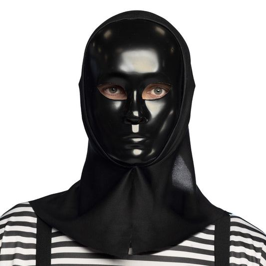 Masque Noir Intégral avec Capuche - Déguisement Adulte