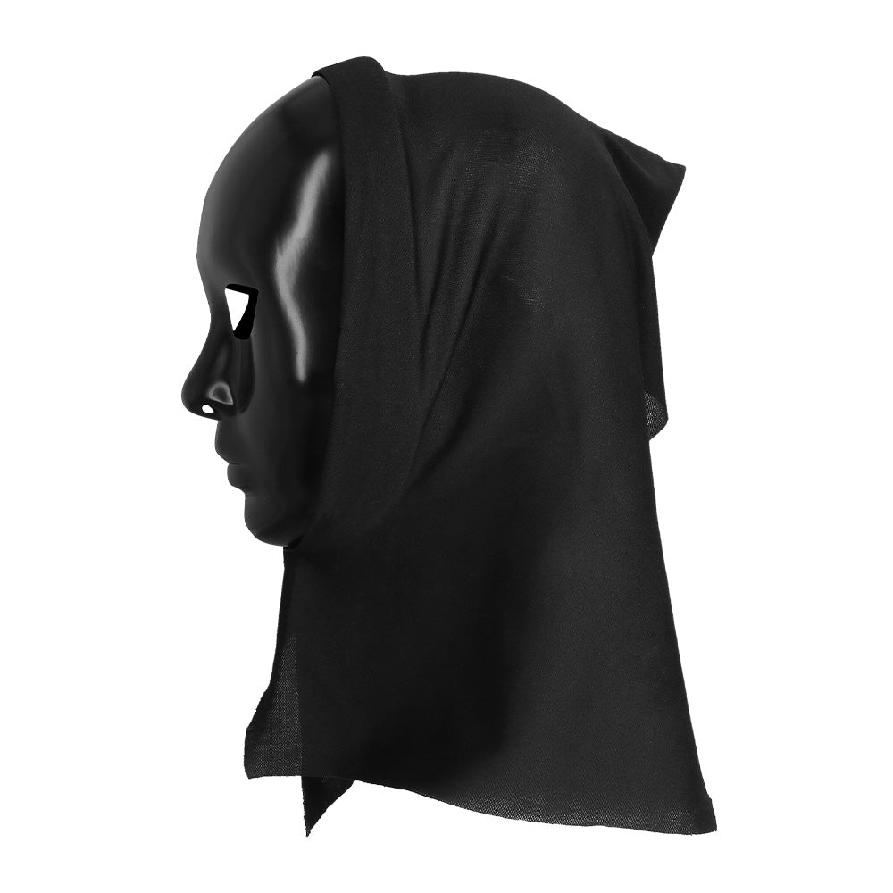 Masque Noir Intégral avec Capuche - Déguisement Adulte