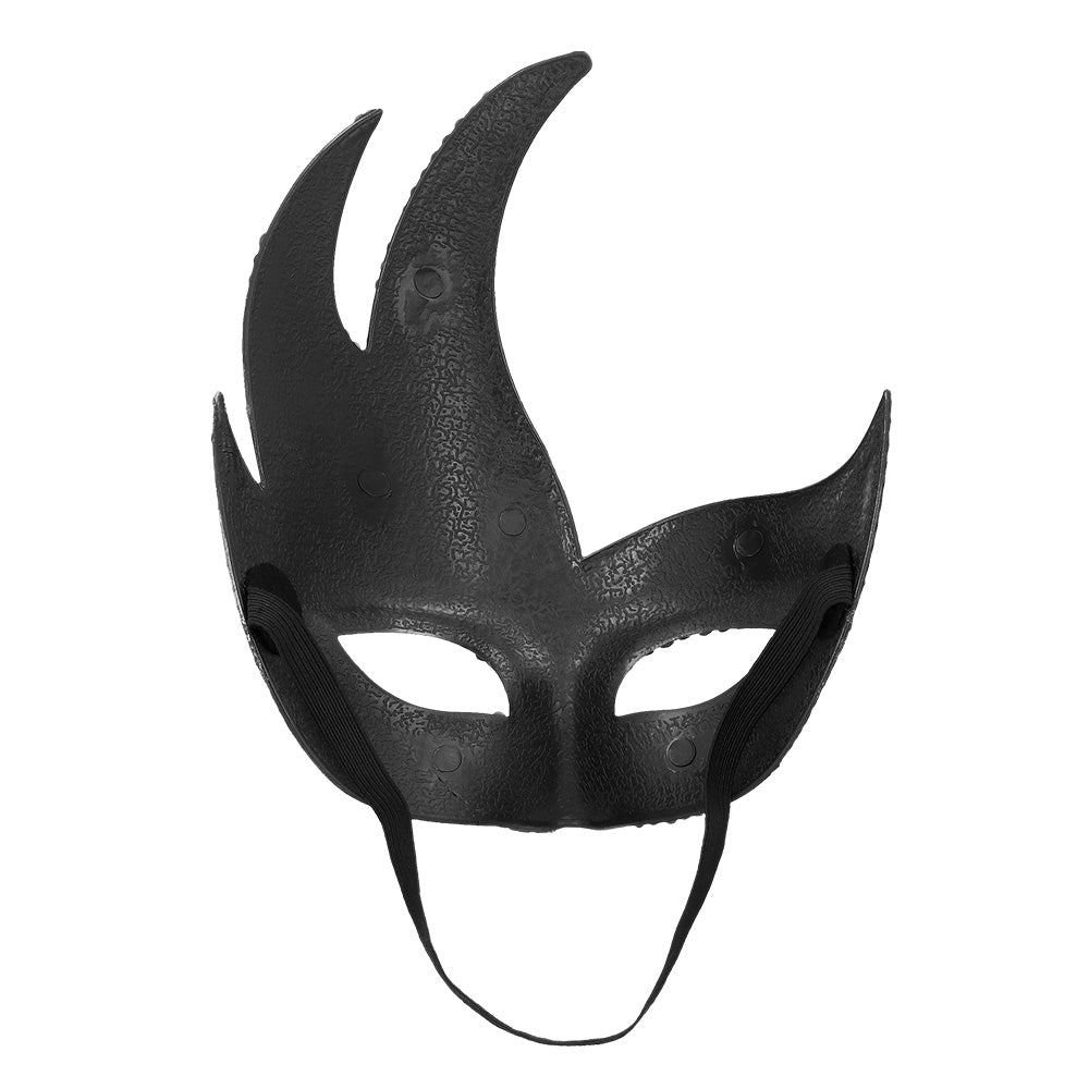 Masque Diable Cornes Strass Argent - Accessoire Soirée Déguisement