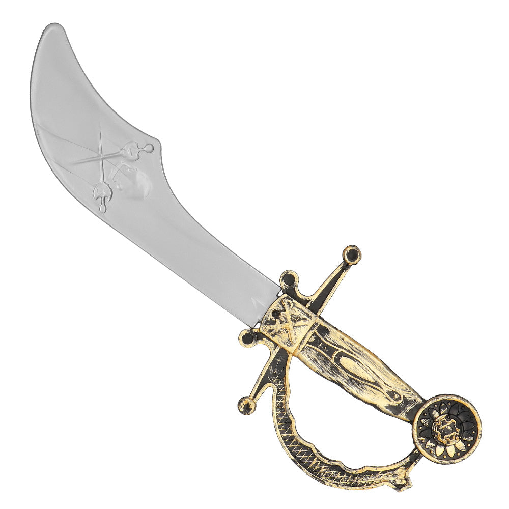 Sabre de Pirate 32 cm - Épée Cimeterre avec Poignée Dorée