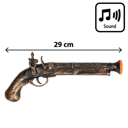 Pistolet Pirate 29cm Avec Son - Accessoire Déguisement