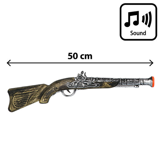Pistolet à Poudre Pirate 50cm - Accessoire Déguisement avec Son