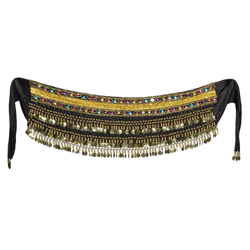 Ceinture Belly Dance Orientale Paillettes Pièces Dorées