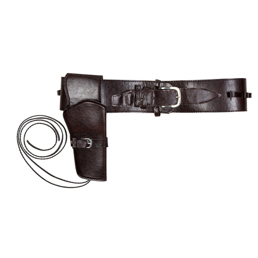 Ceinture Holster Cowboy Cuir Marron Accessoire Western