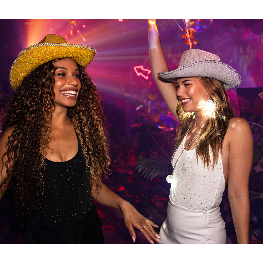 Boucles d'Oreilles Boule Disco Lumineuses LED - Accessoire Fête