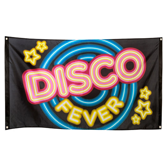 Disco Forever Drapeau Néon - Décoration Party Vintage