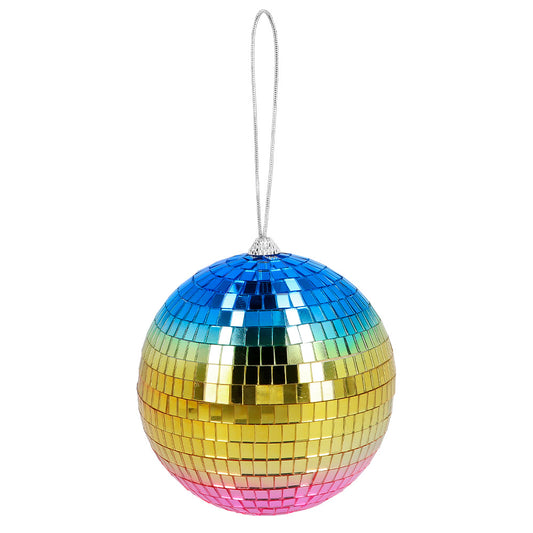 Boule à Facettes Disco Arc-en-Ciel 15 cm - Accessoire Fête Brillant