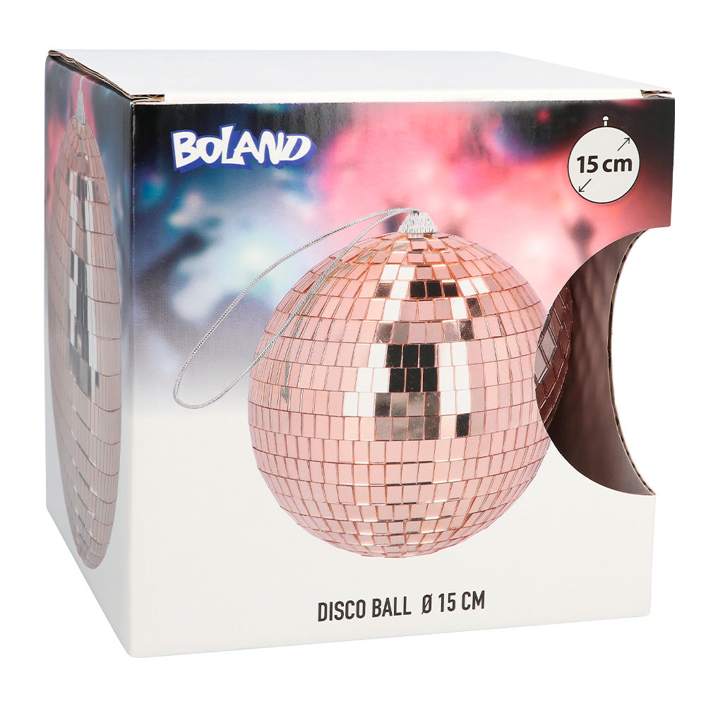 Boule Disco Rose 15 cm - Accessoire Soirée Disco Rétro