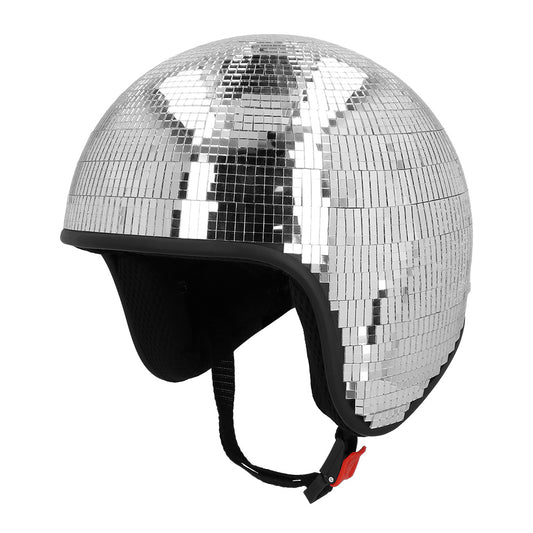 Casque Disco Boule à Facettes Argenté - Accessoire Fête Années 70