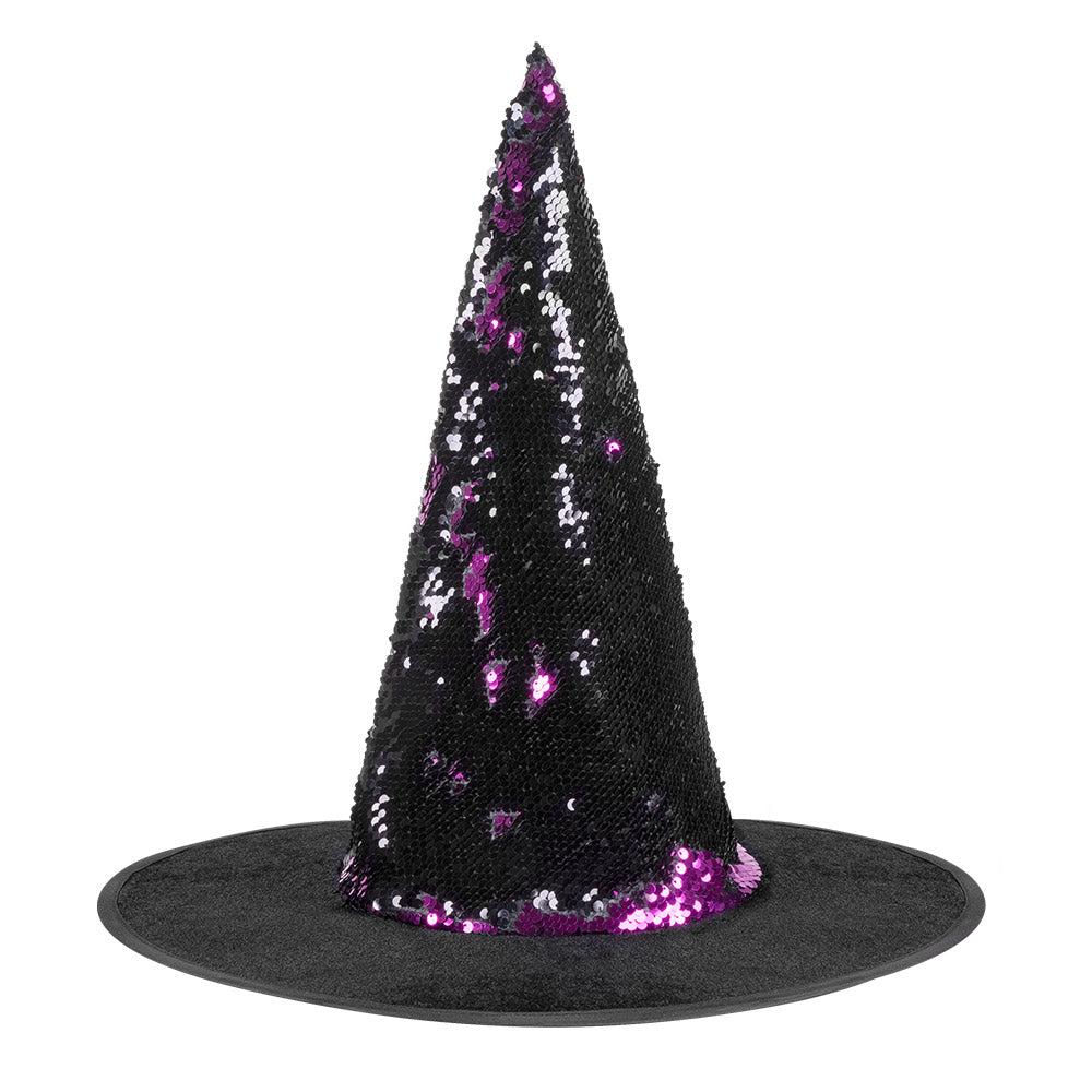 Chapeau de Sorcière Sequin Pailleté Couleurs Irisées