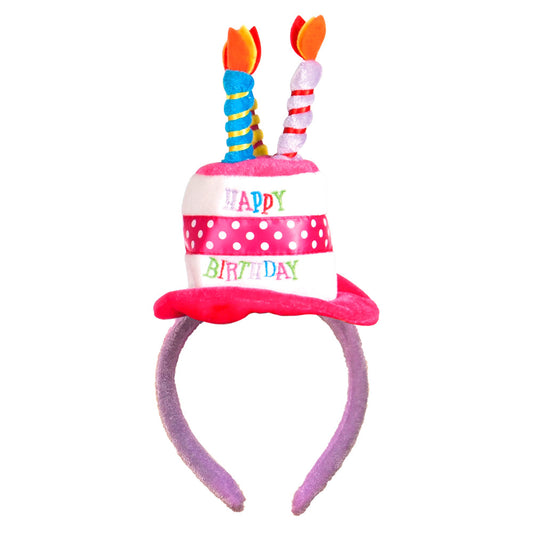 Chapeau Gateau d'Anniversaire Deluxe - Bougies Colorées