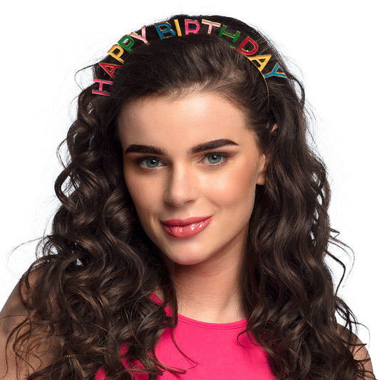 Serre-tête Happy Birthday Coloré - Accessoire Fête Anniversaire