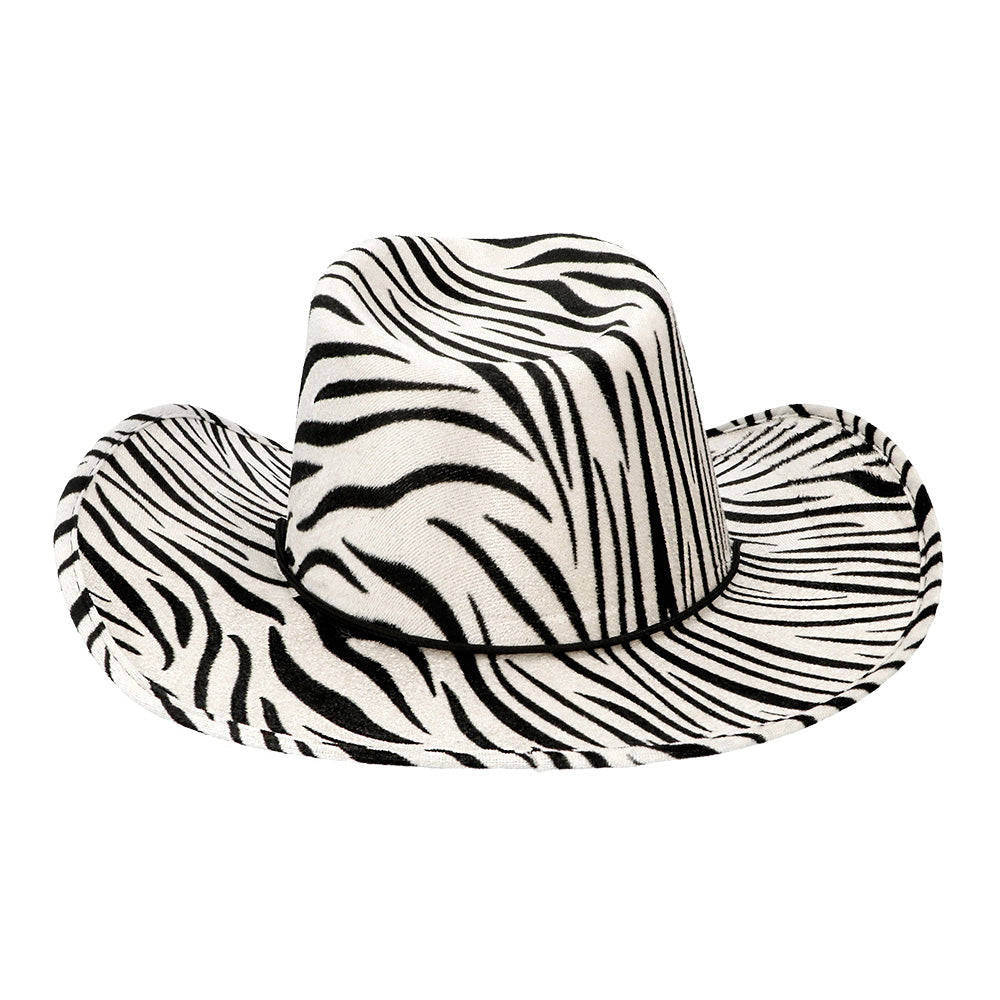 Chapeau Cowboy Zébré Noir et Blanc - Accessoire Déguisement