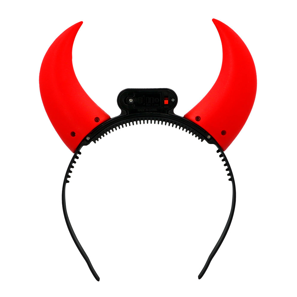 Cornes Diable LED Rouges - Serre-tête Lumineux Adulte