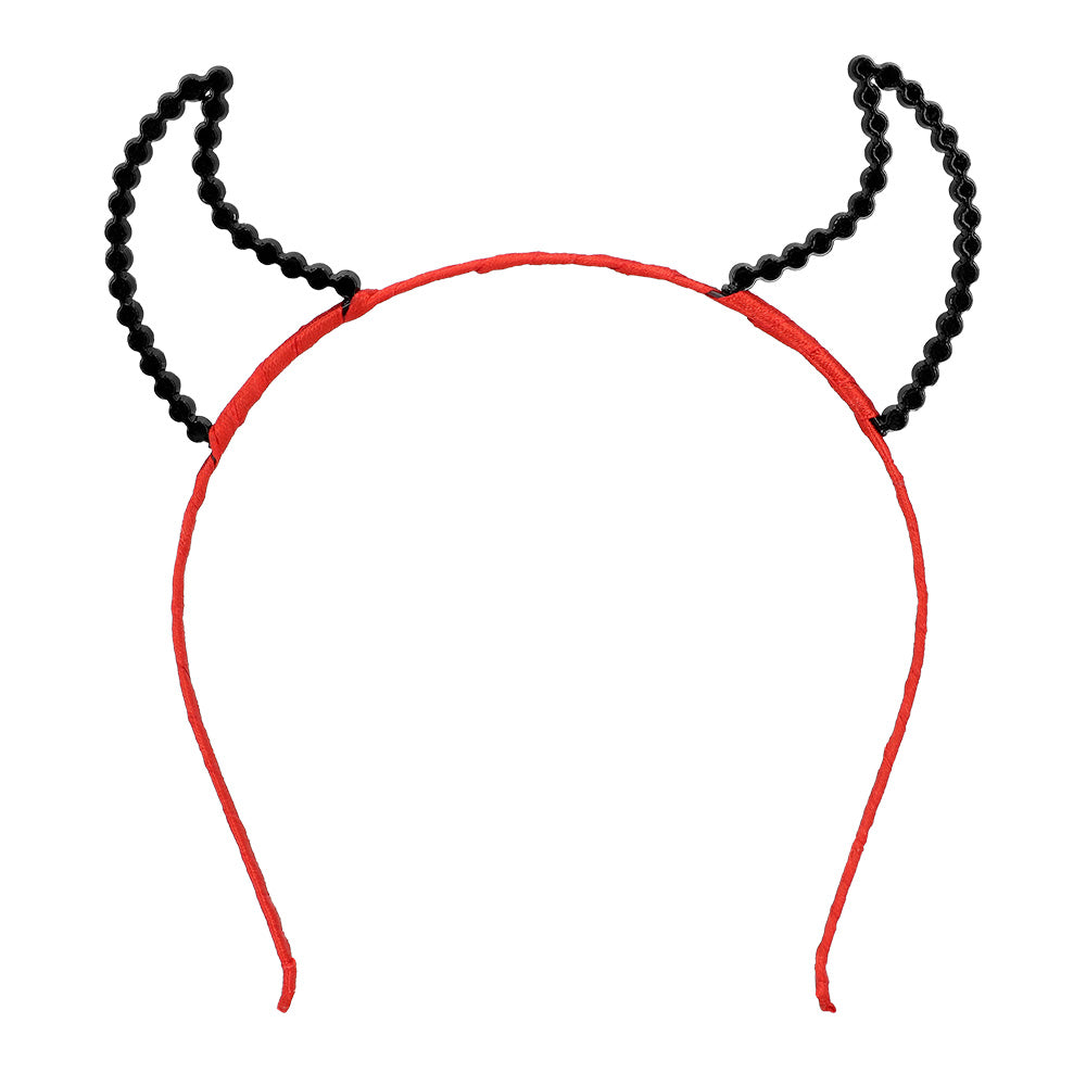 Cornes de Diable Paillettes Rouges - Serre-tête Adulte