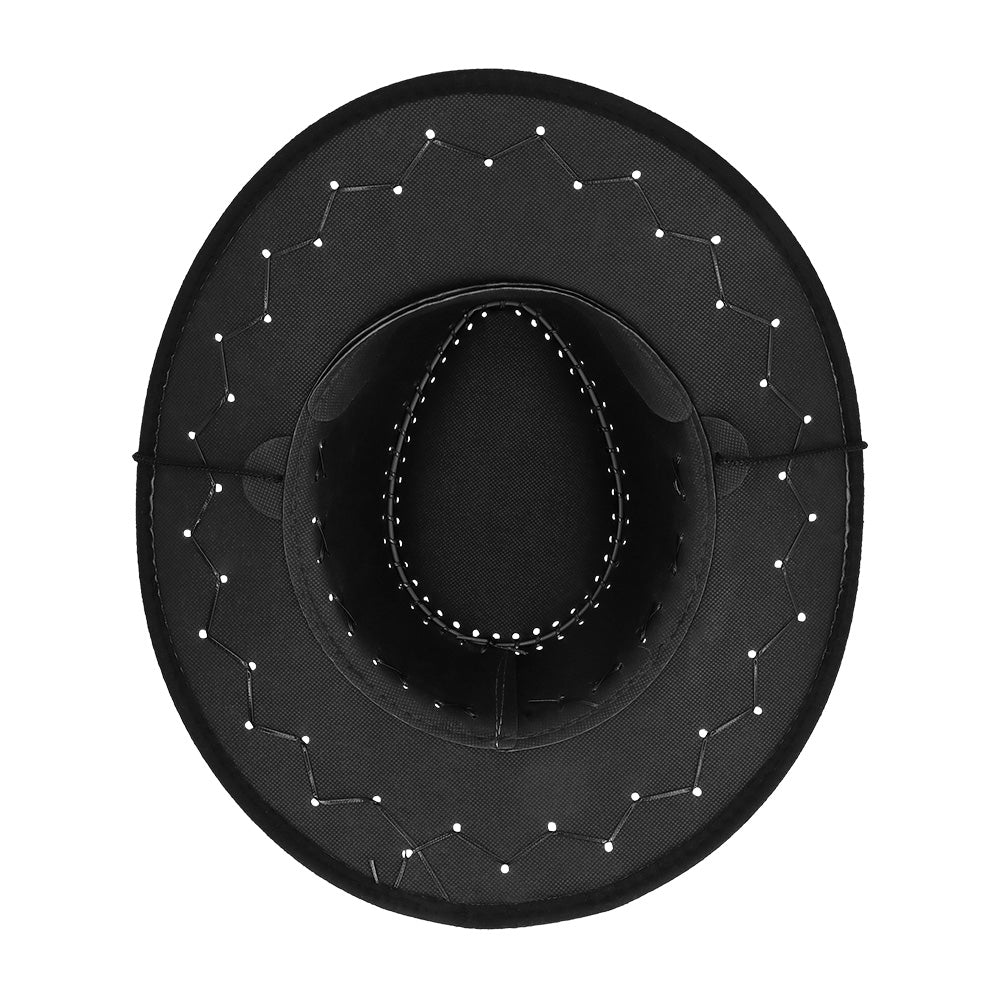 Chapeau Cowboy Noir Suédé - Accessoire Western Adulte