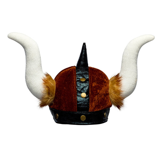 Casque de Viking avec Cornes Blanches - Déguisement Guerrier