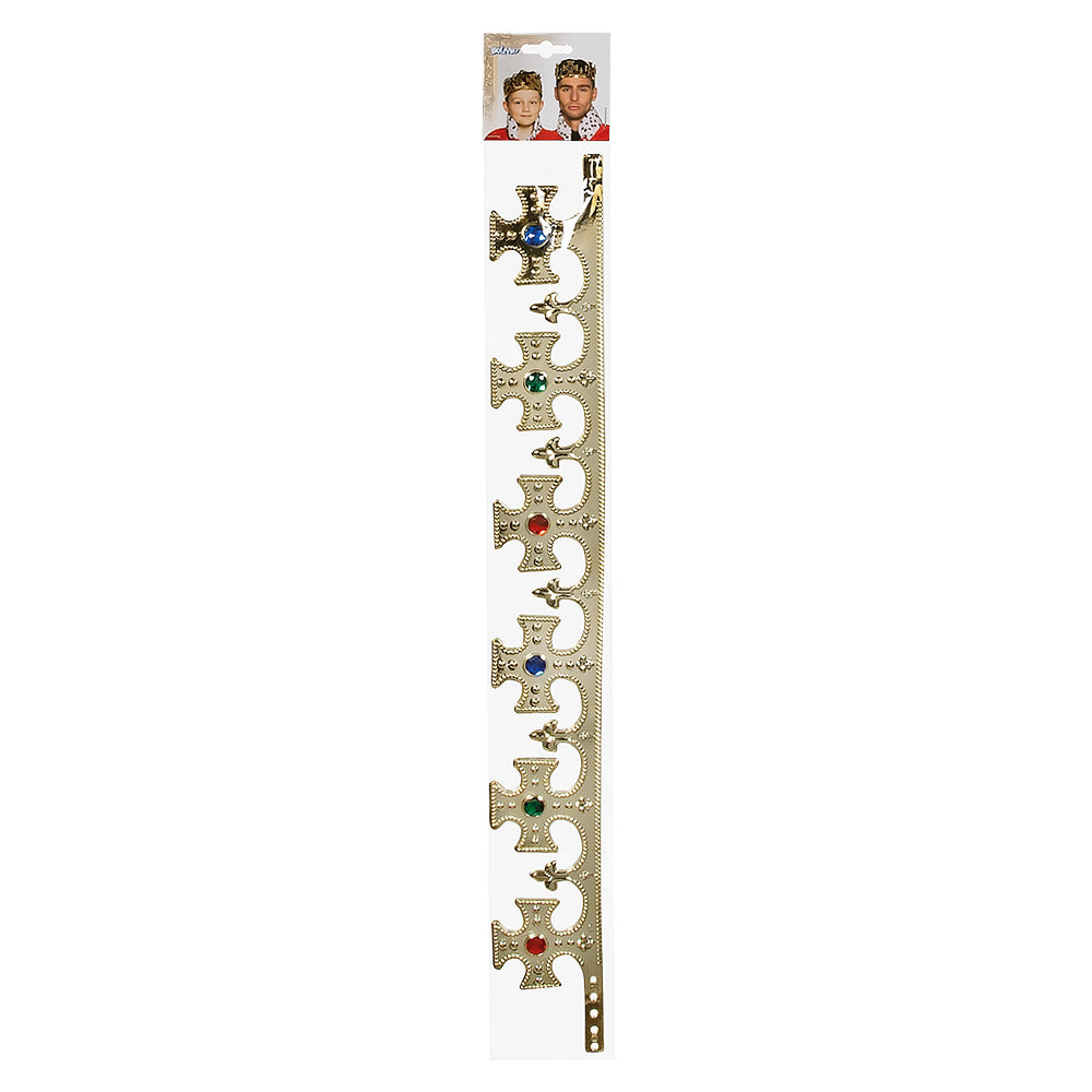 Couronne Royale Dorée Médiévale 60cm - Accessoire Roi Reine