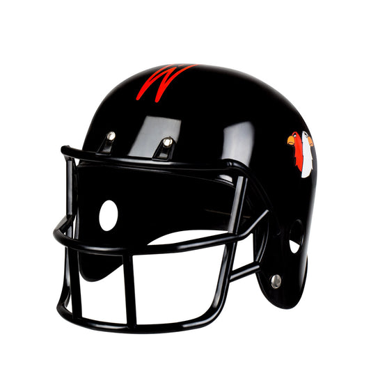 Casque Football Américain Noir avec Logo W - Déguisement Adulte