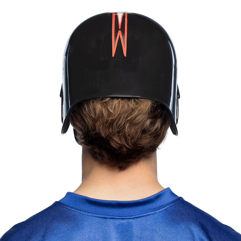 Casque Football Américain Noir avec Logo W - Déguisement Adulte