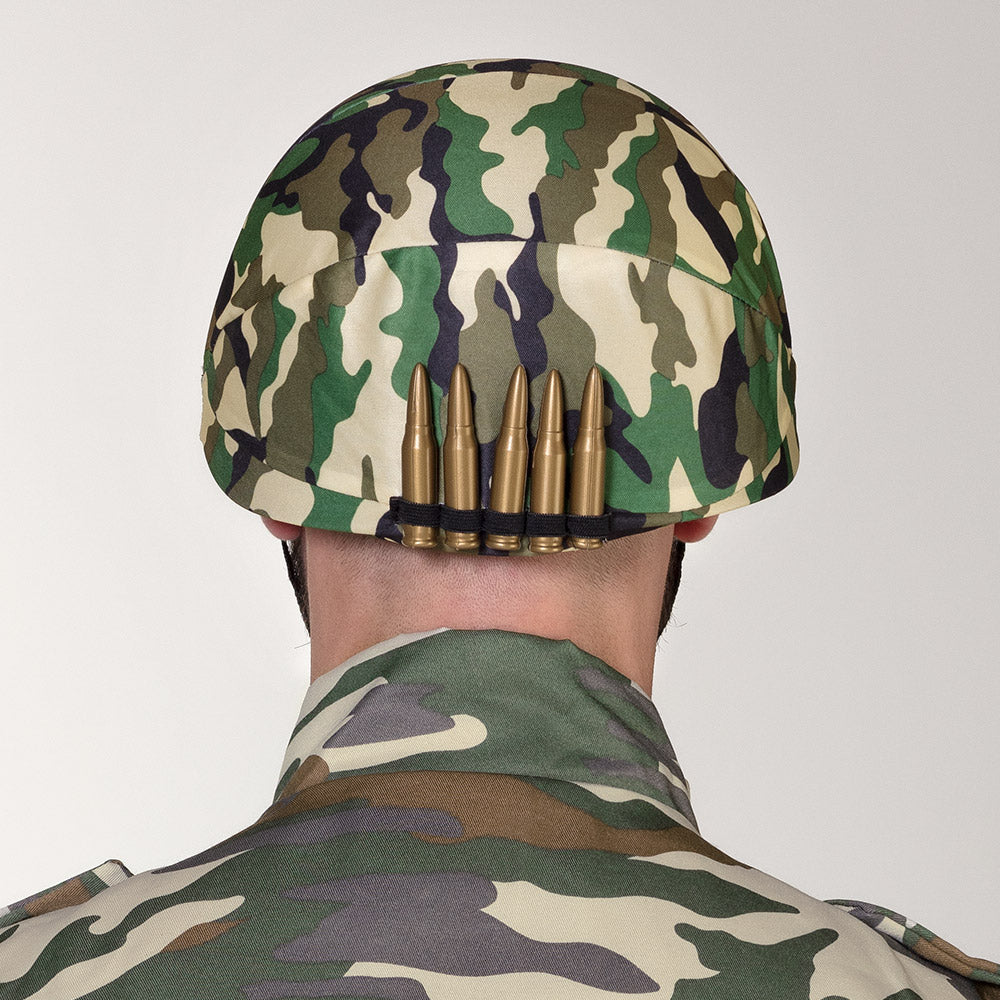 Casque Militaire Camouflage Woodland avec Housse Tissu