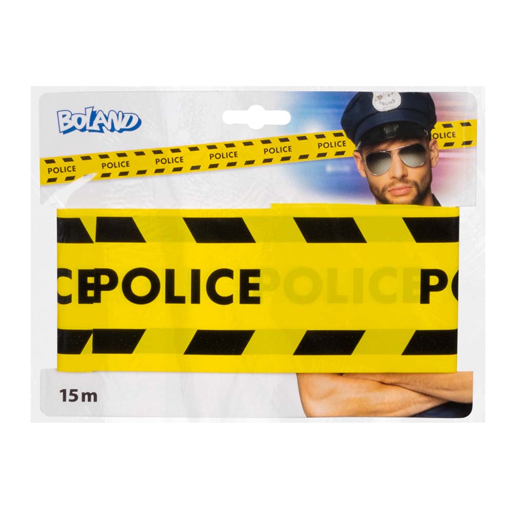 Ruban Adhésif Police Jaune et Noir 15m - Accessoire de Fête