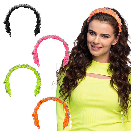 Serre-tête Pailleté Femme | 4 Couleurs Fluo & Brillantes