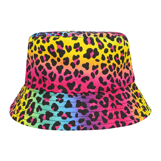 Chapeau Bob Léopard Multicolore Fluo - Accessoire Tendance
