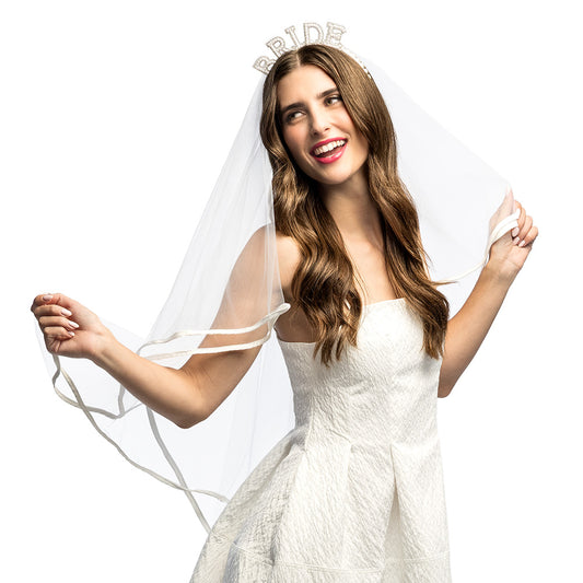 Voile de Mariée BRIDE avec Diadème Strass - Accessoire Mariage