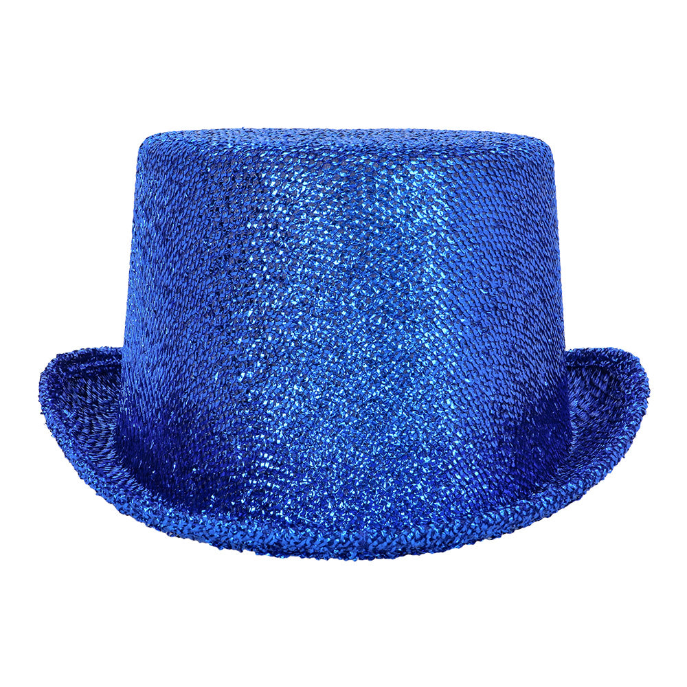 Chapeau haut de forme paillettes - 12 couleurs à brillance scintillante