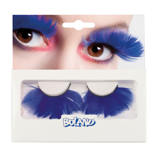 Cils bleus volumineux - Accessoire maquillage fête