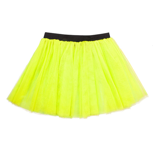 Tutu Fluffy Jaune Fluo UV Blacklight - Jupon Années 80