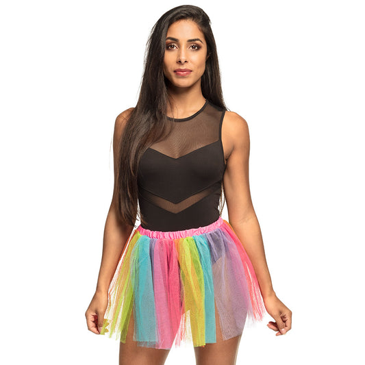 Tutu Arc-en-Ciel Multicolore Femme - Déguisement Festif