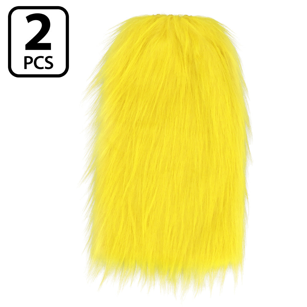 Jambières Fluo UV Jaune Noir - Accessoire Rave Blacklight