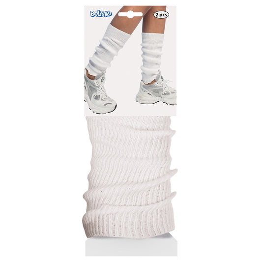 Chaussettes Montantes Blanches Plissées - Accessoire Années 80