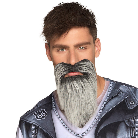 Fausse Barbe Grise Longue - Accessoire Déguisement Adulte