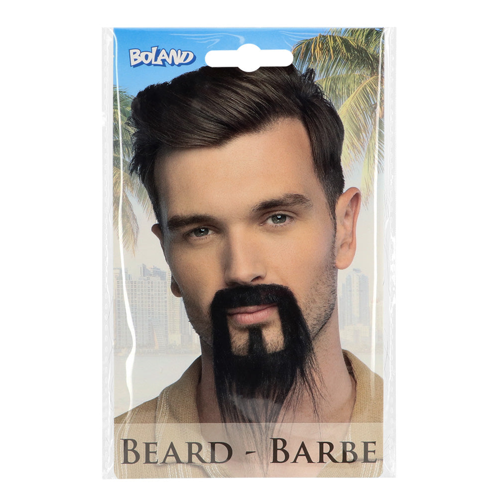 Barbe Noire Goatee Style Années 2000 - Déguisement Adulte