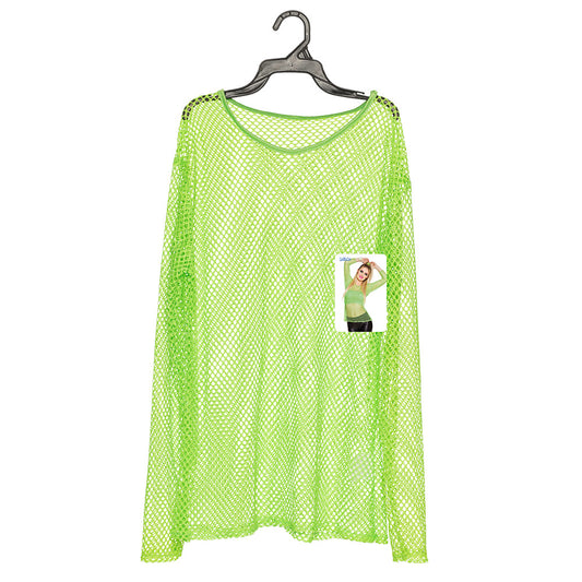 Top Filet Vert Fluo UV Blacklight - Déguisement Années 80