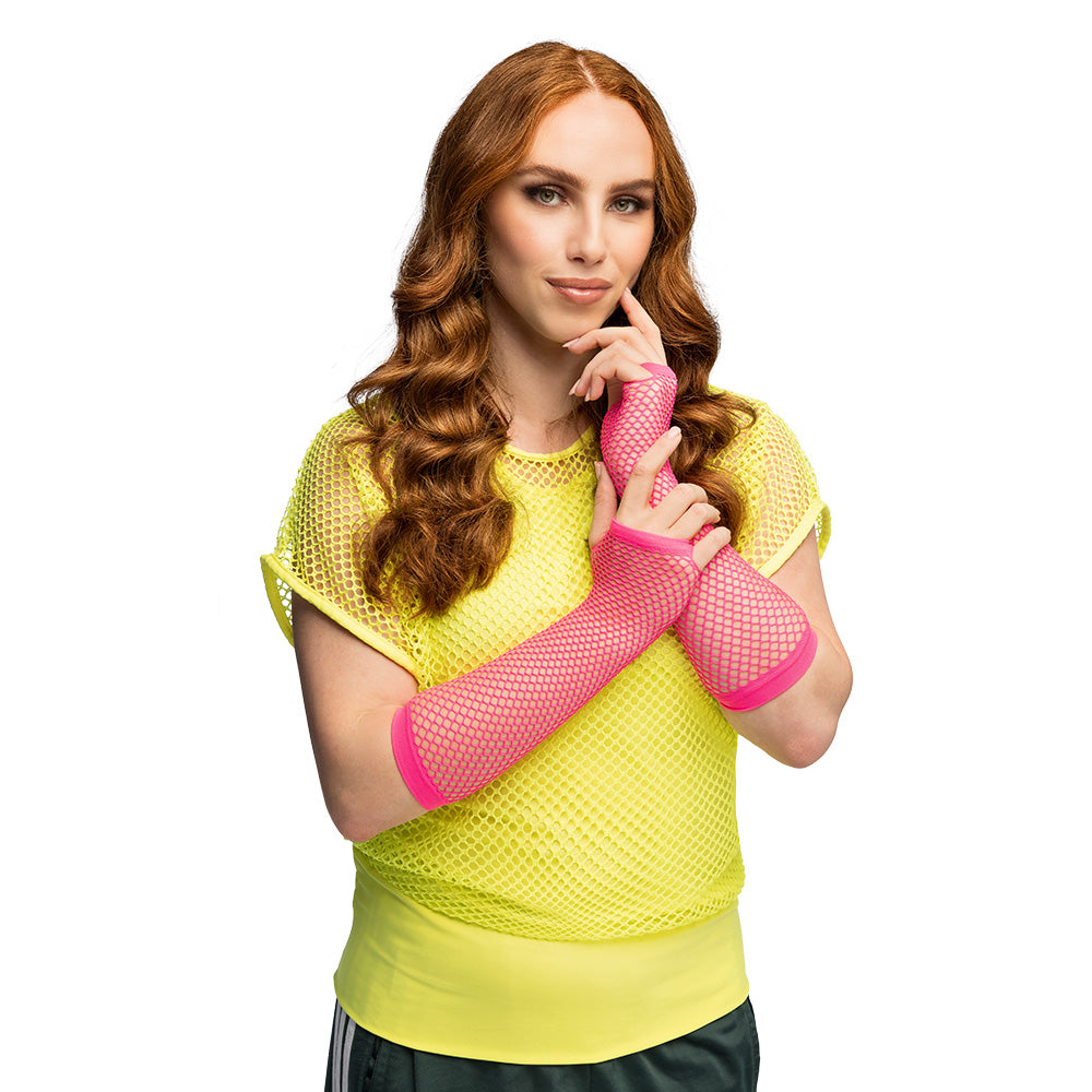 Top Filet Fluo Adulte - Effet Blacklight UV Brillant
