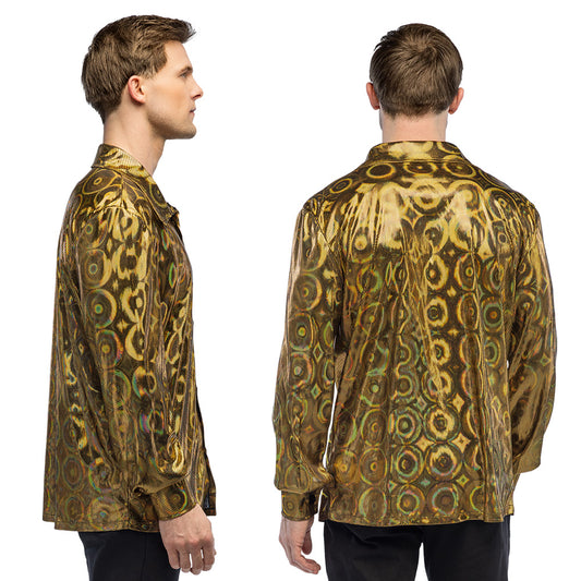 Chemise Disco Dorée Années 70 Homme - Déguisement Rétro