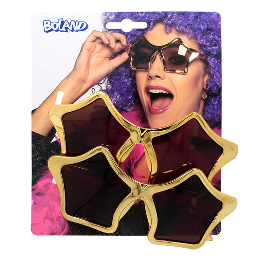 Lunettes Étoile Dorées - Accessoire Fête Disco Glamour