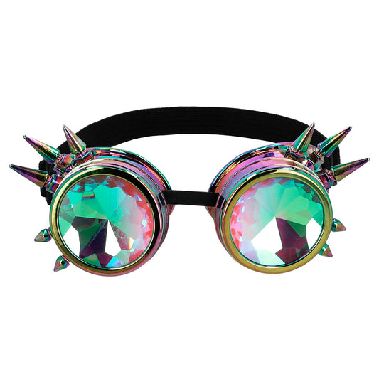 Lunettes Steampunk Holographiques Spike - Verres Prismatiques