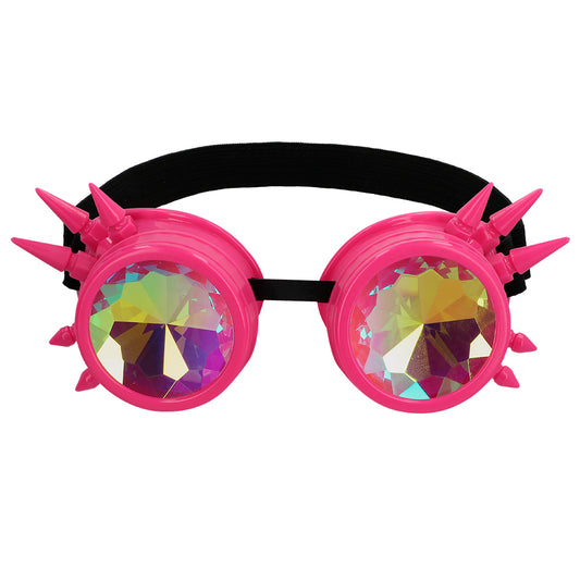 Lunettes Holographique Spikes Fuchsia Rave & Festival