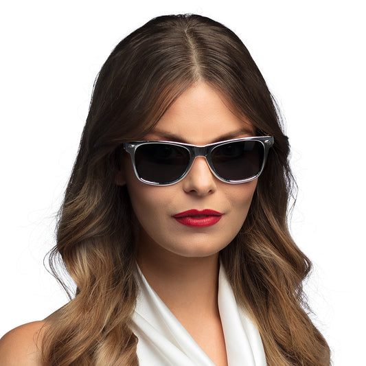 Lunettes Wayfarer Transparentes - Verres Noirs Chic