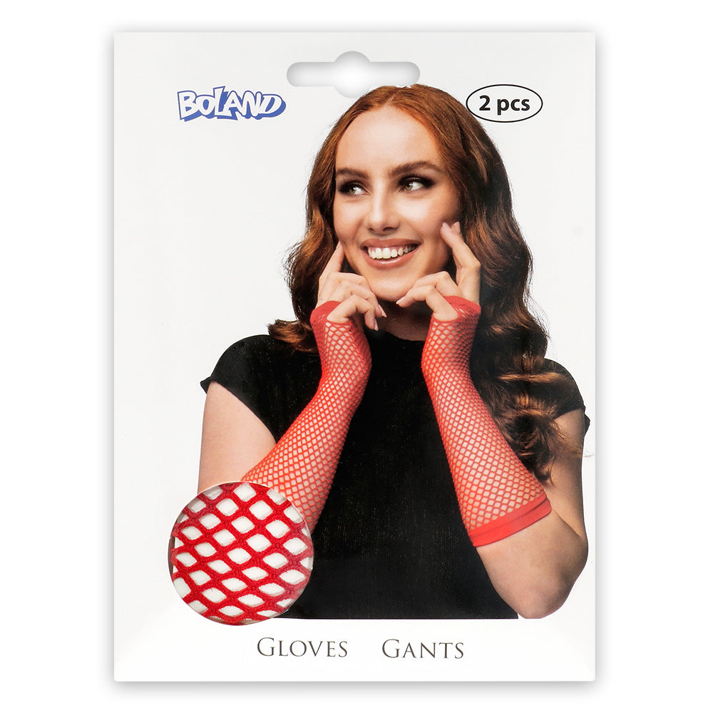 Gants Filet Rouge - Accessoire Années 80 & Disco