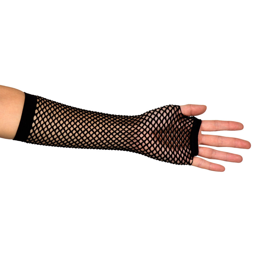 Mitaines Résille Noires - Gants sans Doigts Années 80