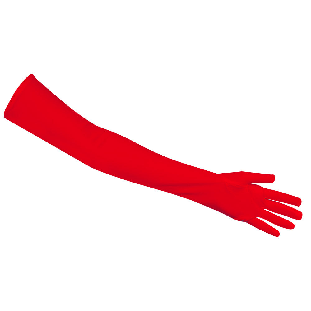 Gants Longs Rouge Brillant - Accessoire Soirée Élégante