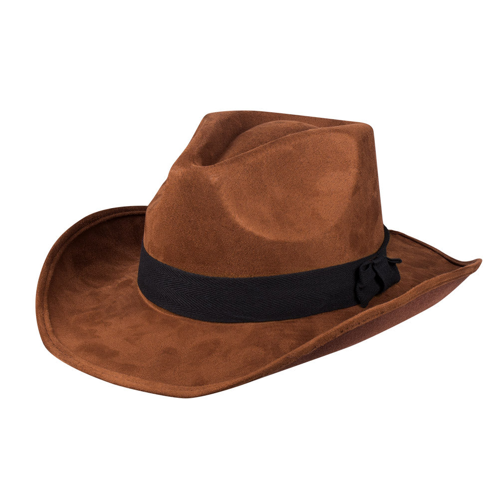 Chapeau Cowboy Marron Suédé - Accessoire Western Adulte